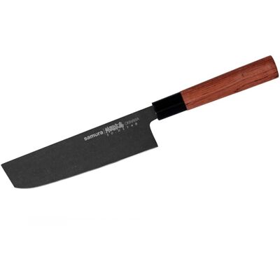 Nóż Samura Okinawa Stonewash Kitchen Nakiri 172 mm wykonany z japońskiej stali AUS 8 58 HRC Nóż Samura Okinawa Stonewash Kitchen Nakiri 172 mm wykonany z japońskiej stali AUS 8 58 HRC