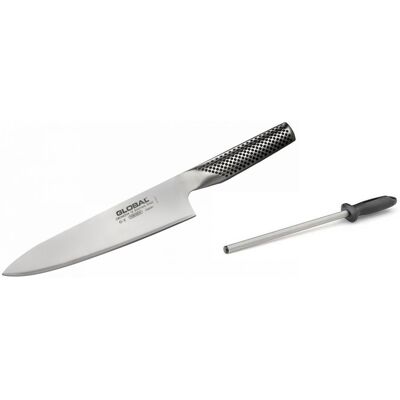 Nóż Szefa Kuchni 20 Cm Global G-2 Plus Ostrzałka Taidea T0825d Nóż Szefa Kuchni 20 Cm Global G-2 Plus Ostrzałka Taidea T0825d
