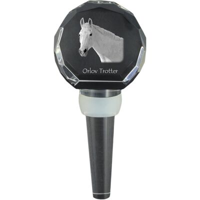 Orlov Trotter - kryształowa zatyczka do butelki z koniem, wyjątkowy korek do wina ze zdjęciem, personalizowany prezent dla sommeliera marki Art-Dog Orlov Trotter - kryształowa zatyczka do butelki z koniem, wyjątkowy korek do wina ze zdjęciem, personalizowany prezent dla sommeliera marki Art-Dog