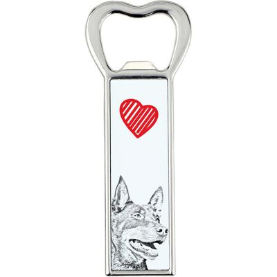 Owczarek australijski kelpie - otwieracz do butelek z psem, personalizowany otwieracz na lodówkę, wyjątkowy upominek dla mężczyzny marki Art-Dog Owczarek australijski kelpie - otwieracz do butelek z psem, personalizowany otwieracz na lodówkę, wyjątkowy upominek dla mężczyzny marki Art-Dog