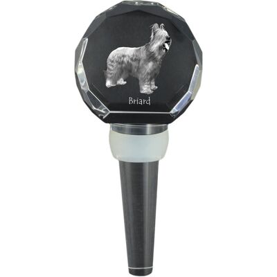 ART Owczarek francuski Briard, Berger de Brie - kryształowa zatyczka do butelki, wyjątkowy korek do wina ze zdjęciem, personalizowany prezent dla sommel.. ART Owczarek francuski Briard, Berger de Brie - kryształowa zatyczka do butelki, wyjątkowy korek do wina ze zdjęciem, personalizowany prezent dla sommel..