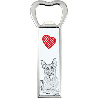 Owczarek niemiecki, Alsatian - otwieracz do butelek z psem, personalizowany otwieracz na lodówkę, wyjątkowy upominek dla mężczyzny marki Art-Dog Owczarek niemiecki, Alsatian - otwieracz do butelek z psem, personalizowany otwieracz na lodówkę, wyjątkowy upominek dla mężczyzny marki Art-Dog