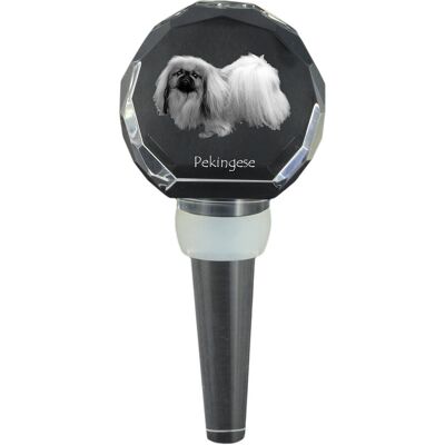 Pekińczyk - kryształowa zatyczka do butelki, wyjątkowy korek do wina ze zdjęciem, personalizowany prezent dla sommeliera marki Art-Dog Pekińczyk - kryształowa zatyczka do butelki, wyjątkowy korek do wina ze zdjęciem, personalizowany prezent dla sommeliera marki Art-Dog