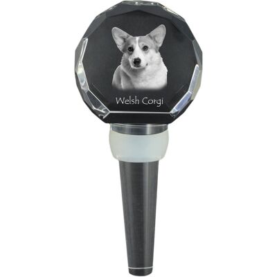 Pembroke Welsh Corgi - kryształowa zatyczka do butelki, wyjątkowy korek do wina ze zdjęciem, personalizowany prezent dla sommeliera marki Art-Dog Pembroke Welsh Corgi - kryształowa zatyczka do butelki, wyjątkowy korek do wina ze zdjęciem, personalizowany prezent dla sommeliera marki Art-Dog