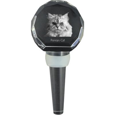 Perski - kryształowa zatyczka do butelki z kotem, wyjątkowy korek do wina ze zdjęciem, personalizowany prezent dla sommeliera marki Art-Dog Perski - kryształowa zatyczka do butelki z kotem, wyjątkowy korek do wina ze zdjęciem, personalizowany prezent dla sommeliera marki Art-Dog