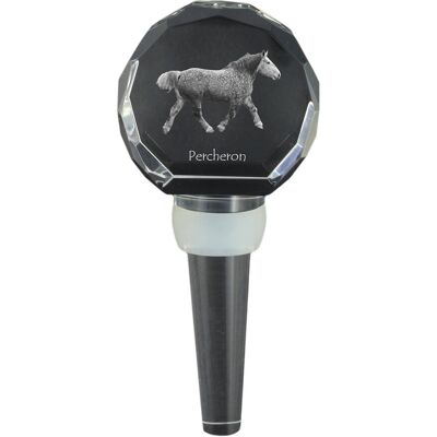 Perszeron - kryształowa zatyczka do butelki z koniem, wyjątkowy korek do wina ze zdjęciem, personalizowany prezent dla sommeliera marki Art-Dog Perszeron - kryształowa zatyczka do butelki z koniem, wyjątkowy korek do wina ze zdjęciem, personalizowany prezent dla sommeliera marki Art-Dog