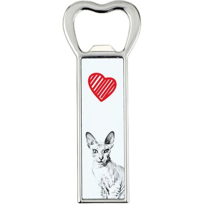 Peterbald - otwieracz do butelek z kotem, personalizowany otwieracz na lodówkę, wyjątkowy upominek dla mężczyzny marki Art-Dog Peterbald - otwieracz do butelek z kotem, personalizowany otwieracz na lodówkę, wyjątkowy upominek dla mężczyzny marki Art-Dog