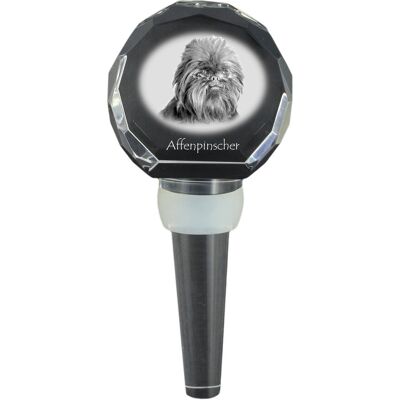 Pinczer małpi, Affenpinczer - kryształowa zatyczka do butelki, wyjątkowy korek do wina ze zdjęciem, personalizowany prezent dla sommeliera marki Art.. Pinczer małpi, Affenpinczer - kryształowa zatyczka do butelki, wyjątkowy korek do wina ze zdjęciem, personalizowany prezent dla sommeliera marki Art..