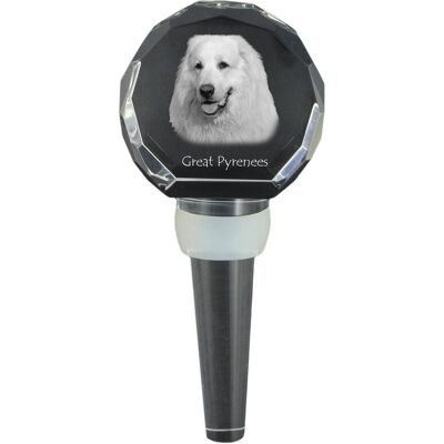 ART Pirenejski pies górski, Great pyrenees - kryształowa zatyczka do butelki, wyjątkowy korek do wina ze zdjęciem, personalizowany prezent dla sommelier.. ART Pirenejski pies górski, Great pyrenees - kryształowa zatyczka do butelki, wyjątkowy korek do wina ze zdjęciem, personalizowany prezent dla sommelier..