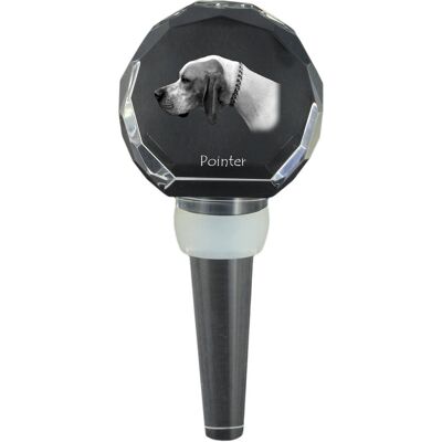 Pointer I - kryształowa zatyczka do butelki, wyjątkowy korek do wina ze zdjęciem, personalizowany prezent dla sommeliera marki Art-Dog Pointer I - kryształowa zatyczka do butelki, wyjątkowy korek do wina ze zdjęciem, personalizowany prezent dla sommeliera marki Art-Dog