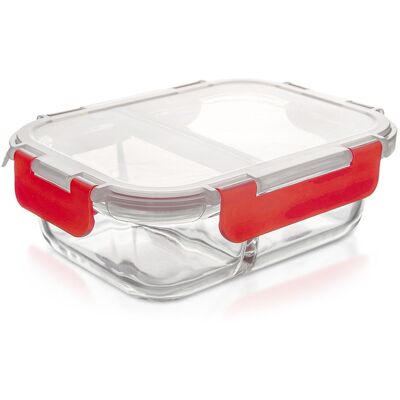Artemis Pojemnik Dzielony Kuchenny Szklany na Żywność z Uszczelką Lunchbox 1,3L Artemis Pojemnik Dzielony Kuchenny Szklany na Żywność z Uszczelką Lunchbox 1,3L