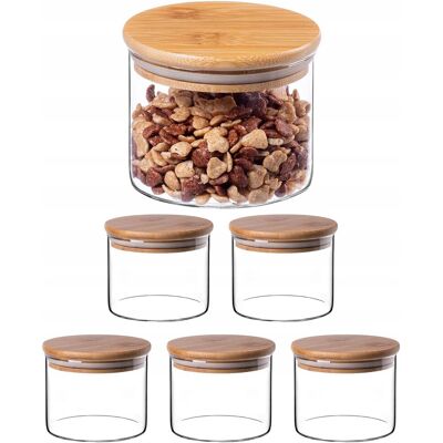 KADAX POJEMNIKI NA ŻYWNOŚĆ SZKLANE KUCHENNE ZESTAW Z POKRYWKĄ SŁOIKI 550ml 6 szt KADAX POJEMNIKI NA ŻYWNOŚĆ SZKLANE KUCHENNE ZESTAW Z POKRYWKĄ SŁOIKI 550ml 6 szt