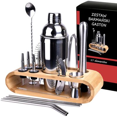 Gockowiak Profesjonalny Zestaw Barmański Do Drinków Koktajli Shaker Szejker Stojak Gaston Gockowiak Profesjonalny Zestaw Barmański Do Drinków Koktajli Shaker Szejker Stojak Gaston