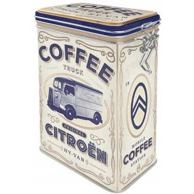 ART Puszka pojemnik na klips CITROEN COFFEE TRUCK metalowy do żywności ART Puszka pojemnik na klips CITROEN COFFEE TRUCK metalowy do żywności