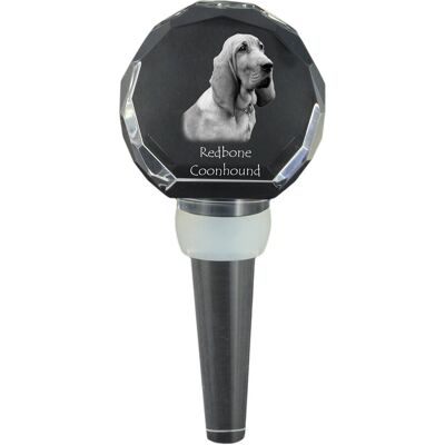 Redbone Coonhound - kryształowa zatyczka do butelki, wyjątkowy korek do wina ze zdjęciem, personalizowany prezent dla sommeliera marki Art-Dog Redbone Coonhound - kryształowa zatyczka do butelki, wyjątkowy korek do wina ze zdjęciem, personalizowany prezent dla sommeliera marki Art-Dog