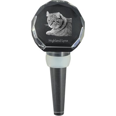Ryś górski - kryształowa zatyczka do butelki z kotem, wyjątkowy korek do wina ze zdjęciem, personalizowany prezent dla sommeliera marki Art-Dog Ryś górski - kryształowa zatyczka do butelki z kotem, wyjątkowy korek do wina ze zdjęciem, personalizowany prezent dla sommeliera marki Art-Dog