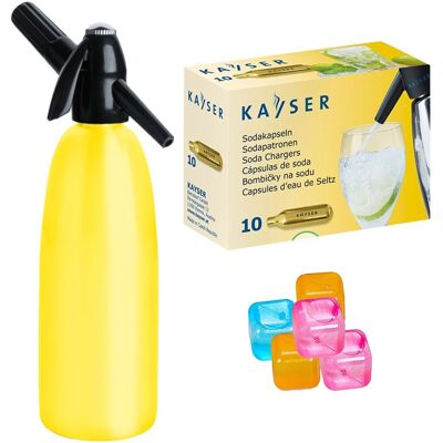 Saturator syfon do wody ART Quick Soda 1 l żółty + 10 naboi + 5 kostek lodu Saturator syfon do wody ART Quick Soda 1 l żółty + 10 naboi + 5 kostek lodu