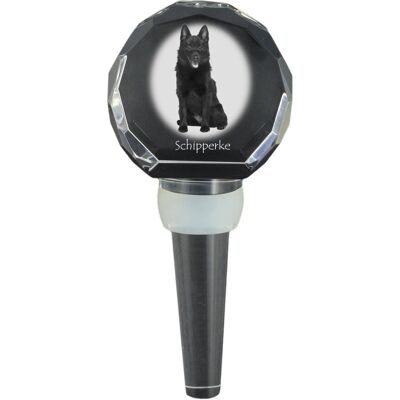 Schipperke - kryształowa zatyczka do butelki, wyjątkowy korek do wina ze zdjęciem, personalizowany prezent dla sommeliera marki Art-Dog Schipperke - kryształowa zatyczka do butelki, wyjątkowy korek do wina ze zdjęciem, personalizowany prezent dla sommeliera marki Art-Dog
