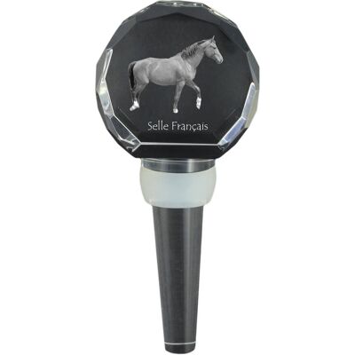 Selle Francais - kryształowa zatyczka do butelki z koniem, wyjątkowy korek do wina ze zdjęciem, personalizowany prezent dla sommeliera marki Art-Dog Selle Francais - kryształowa zatyczka do butelki z koniem, wyjątkowy korek do wina ze zdjęciem, personalizowany prezent dla sommeliera marki Art-Dog
