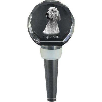 Seter angielski, Laverack - kryształowa zatyczka do butelki, wyjątkowy korek do wina ze zdjęciem, personalizowany prezent dla sommeliera marki Art-Dog Seter angielski, Laverack - kryształowa zatyczka do butelki, wyjątkowy korek do wina ze zdjęciem, personalizowany prezent dla sommeliera marki Art-Dog