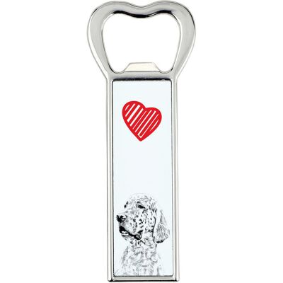 Seter angielski, Laverack - otwieracz do butelek z psem, personalizowany otwieracz na lodówkę, wyjątkowy upominek dla mężczyzny marki Art-Dog Seter angielski, Laverack - otwieracz do butelek z psem, personalizowany otwieracz na lodówkę, wyjątkowy upominek dla mężczyzny marki Art-Dog