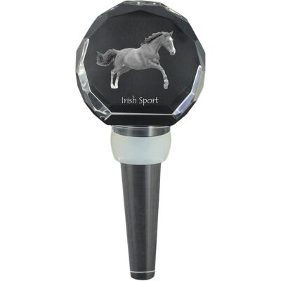 Sport irlandzki - kryształowa zatyczka do butelki z koniem, wyjątkowy korek do wina ze zdjęciem, personalizowany prezent dla sommeliera marki Art-Dog Sport irlandzki - kryształowa zatyczka do butelki z koniem, wyjątkowy korek do wina ze zdjęciem, personalizowany prezent dla sommeliera marki Art-Dog