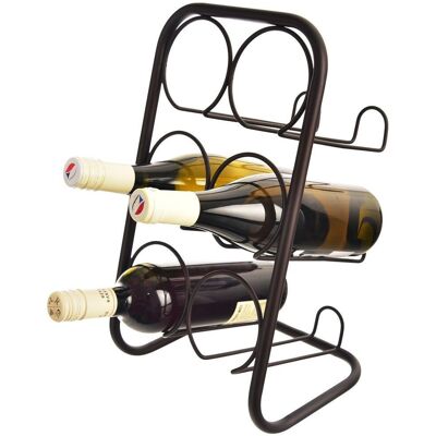 Artemis Stojak na Wino Metalowy Czarny Połka Regał na 6 Butelek Wina Alkoholu Artemis Stojak na Wino Metalowy Czarny Połka Regał na 6 Butelek Wina Alkoholu