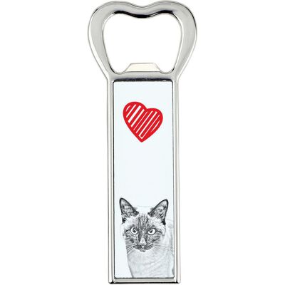 Syjamski - otwieracz do butelek z kotem, personalizowany otwieracz na lodówkę, wyjątkowy upominek dla mężczyzny marki Art-Dog Syjamski - otwieracz do butelek z kotem, personalizowany otwieracz na lodówkę, wyjątkowy upominek dla mężczyzny marki Art-Dog