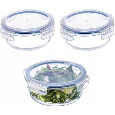 KADAX SZKLANY POJEMNIK NA ŻYWNOŚĆ JEDZENIE 1300ml Z POKRYWKĄ PUDEŁKO LUNCHBOX 3x KADAX SZKLANY POJEMNIK NA ŻYWNOŚĆ JEDZENIE 1300ml Z POKRYWKĄ PUDEŁKO LUNCHBOX 3x