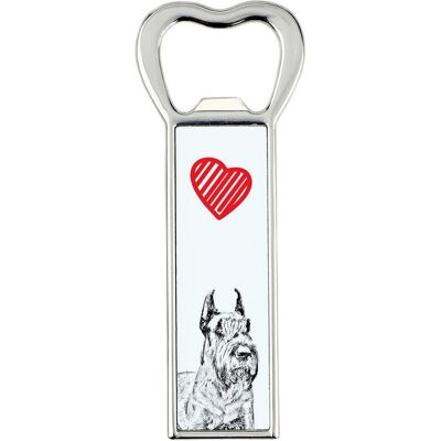 Sznaucer, Schnauzer I - otwieracz do butelek z psem, personalizowany otwieracz na lodówkę, wyjątkowy upominek dla mężczyzny marki Art-Dog Sznaucer, Schnauzer I - otwieracz do butelek z psem, personalizowany otwieracz na lodówkę, wyjątkowy upominek dla mężczyzny marki Art-Dog