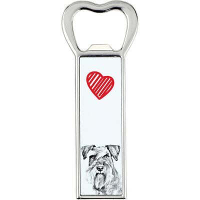 Sznaucer, Schnauzer - otwieracz do butelek z psem, personalizowany otwieracz na lodówkę, wyjątkowy upominek dla mężczyzny marki Art-Dog Sznaucer, Schnauzer - otwieracz do butelek z psem, personalizowany otwieracz na lodówkę, wyjątkowy upominek dla mężczyzny marki Art-Dog