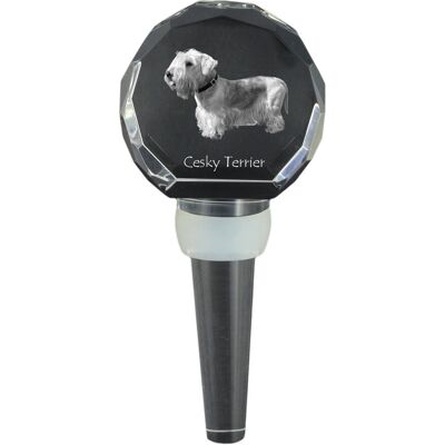 ART Terier czeski, Cesky Terrier - kryształowa zatyczka do butelki, wyjątkowy korek do wina ze zdjęciem, personalizowany prezent dla sommeliera marki Ar.. ART Terier czeski, Cesky Terrier - kryształowa zatyczka do butelki, wyjątkowy korek do wina ze zdjęciem, personalizowany prezent dla sommeliera marki Ar..