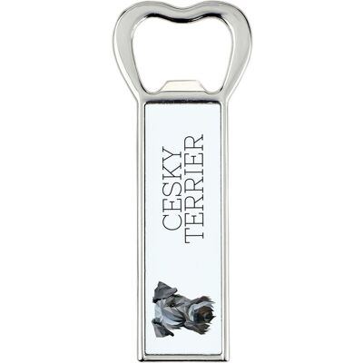 ART Terier czeski, Cesky Terrier -otwieracz do butelek ze zdjęciem i napisem d ART Terier czeski, Cesky Terrier -otwieracz do butelek ze zdjęciem i napisem d