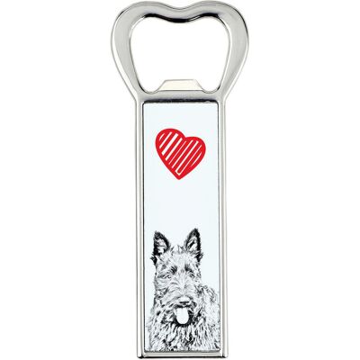 Terier szkocki, Aberdeen Terrier - otwieracz do butelek z psem, personalizowany otwieracz na lodówkę, wyjątkowy upominek dla mężczyzny marki Art-Dog Terier szkocki, Aberdeen Terrier - otwieracz do butelek z psem, personalizowany otwieracz na lodówkę, wyjątkowy upominek dla mężczyzny marki Art-Dog
