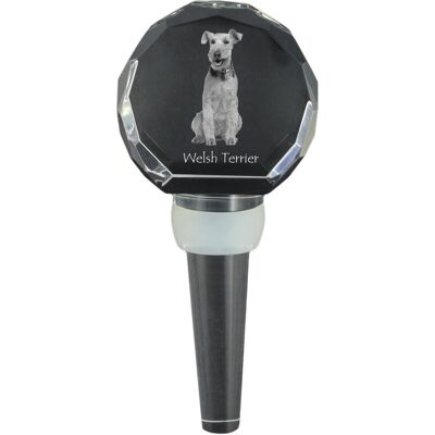 ART Terier walijski, Welsh Terrier - kryształowa zatyczka do butelki, wyjątkowy korek do wina ze zdjęciem, personalizowany prezent dla sommeliera marki .. ART Terier walijski, Welsh Terrier - kryształowa zatyczka do butelki, wyjątkowy korek do wina ze zdjęciem, personalizowany prezent dla sommeliera marki ..