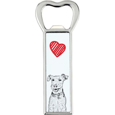 Terier walijski, Welsh Terrier - otwieracz do butelek z psem, personalizowany otwieracz na lodówkę, wyjątkowy upominek dla mężczyzny marki Art-Dog Terier walijski, Welsh Terrier - otwieracz do butelek z psem, personalizowany otwieracz na lodówkę, wyjątkowy upominek dla mężczyzny marki Art-Dog