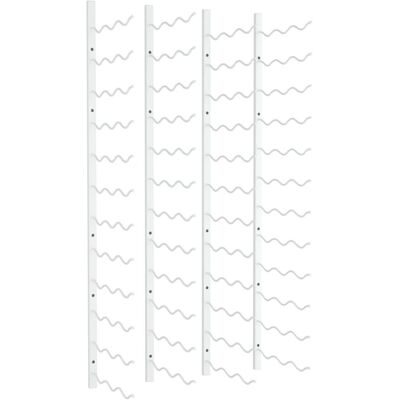 VMP Uchwyty ścienne na 36 butelek wina, 2 szt., białe, żelazne VMP Uchwyty ścienne na 36 butelek wina, 2 szt., białe, żelazne