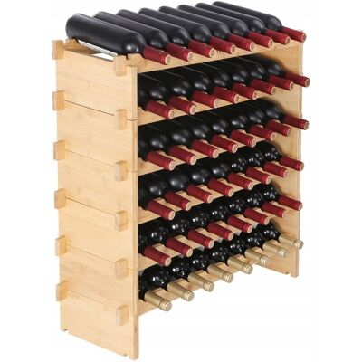 VEVOR BAMBUSOWY STOJAK NA WINO 48 BUTELEK 6-POZIOMOWY MOCNY I STABILNY VEVOR BAMBUSOWY STOJAK NA WINO 48 BUTELEK 6-POZIOMOWY MOCNY I STABILNY