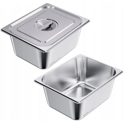VEVOR POJEMNIK GASTRONORM 1 2 9L 2 SZT STAL NIERDZEWNA PROFESJONALNY ZESTAW VEVOR POJEMNIK GASTRONORM 1 2 9L 2 SZT STAL NIERDZEWNA PROFESJONALNY ZESTAW
