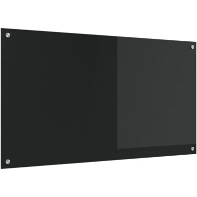 vidaXL Płytka kuchenna Czarna Szkło 110 x 60 cm Wytrzymała vidaXL Płytka kuchenna Czarna Szkło 110 x 60 cm Wytrzymała