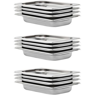 vidaXL Pojemniki gastronomiczne 12 szt. GN 1/4, 40 mm, stal nierdzewna vidaXL Pojemniki gastronomiczne 12 szt. GN 1/4, 40 mm, stal nierdzewna