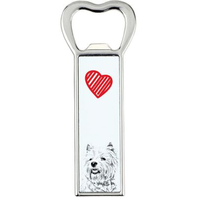 West Highland White Terrier, Westie - otwieracz do butelek z psem, personalizowany otwieracz na lodówkę, wyjątkowy upominek dla mężczyzny marki Art-.. West Highland White Terrier, Westie - otwieracz do butelek z psem, personalizowany otwieracz na lodówkę, wyjątkowy upominek dla mężczyzny marki Art-..