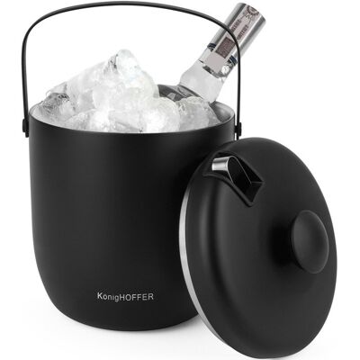 Tadar Wiaderko do lodu ze szczypcami cooler czarny Konighoffer Oris 2,8 l Tadar Wiaderko do lodu ze szczypcami cooler czarny Konighoffer Oris 2,8 l