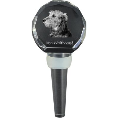 ART Wilczarz irlandzki, Irish wolfhound - kryształowa zatyczka do butelki, wyjątkowy korek do wina ze zdjęciem, personalizowany prezent dla sommeliera m.. ART Wilczarz irlandzki, Irish wolfhound - kryształowa zatyczka do butelki, wyjątkowy korek do wina ze zdjęciem, personalizowany prezent dla sommeliera m..