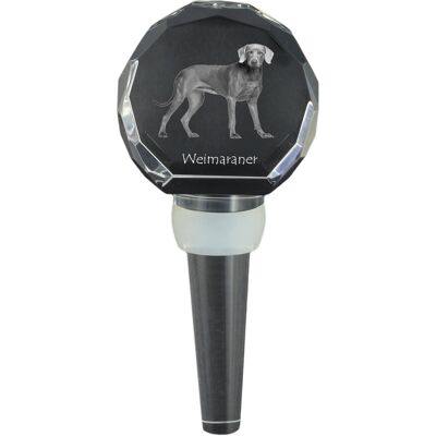 Wyżeł weimarski, Weimaraner - kryształowa zatyczka do butelki, wyjątkowy korek do wina ze zdjęciem, personalizowany prezent dla sommeliera marki Art.. Wyżeł weimarski, Weimaraner - kryształowa zatyczka do butelki, wyjątkowy korek do wina ze zdjęciem, personalizowany prezent dla sommeliera marki Art..