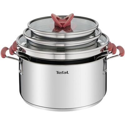 Zestaw Garnków Tefal Opti'Space Stal Nierdzewna 6 El. Zestaw Garnków Tefal Opti'Space Stal Nierdzewna 6 El.