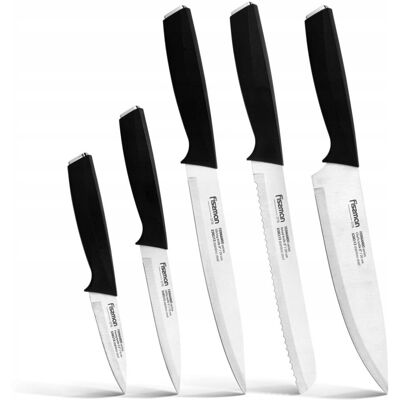 Zestaw noży Fissman Fernando 5 szt., stal X30Cr13, ergonomiczne Zestaw noży Fissman Fernando 5 szt., stal X30Cr13, ergonomiczne