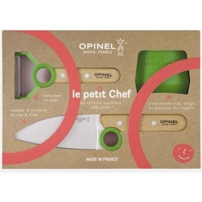 Zestaw Opinel Le Petit Chef nóż + obieraczka 003113 Zestaw Opinel Le Petit Chef nóż + obieraczka 003113