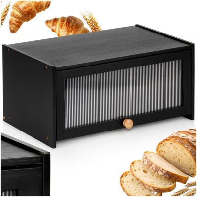 Artemis Chlebak Bambusowy Czarny Pojemnik Kuchenny Szafka Na Pieczywo Chleb Bułki Artemis Chlebak Bambusowy Czarny Pojemnik Kuchenny Szafka Na Pieczywo Chleb Bułki