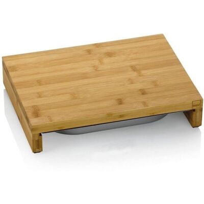Kela Deska do krojenia z tacką, bambus/stal nierdzewna, 36 x 27 x 7 cm Kela Deska do krojenia z tacką, bambus/stal nierdzewna, 36 x 27 x 7 cm